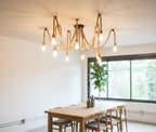 Hemp rope Custom Rope Chandelier, Made to Order Lighting, Personalized Rustic Pendant, Handmade Jute Lamp, Unique Farmhouse Kitchen Light