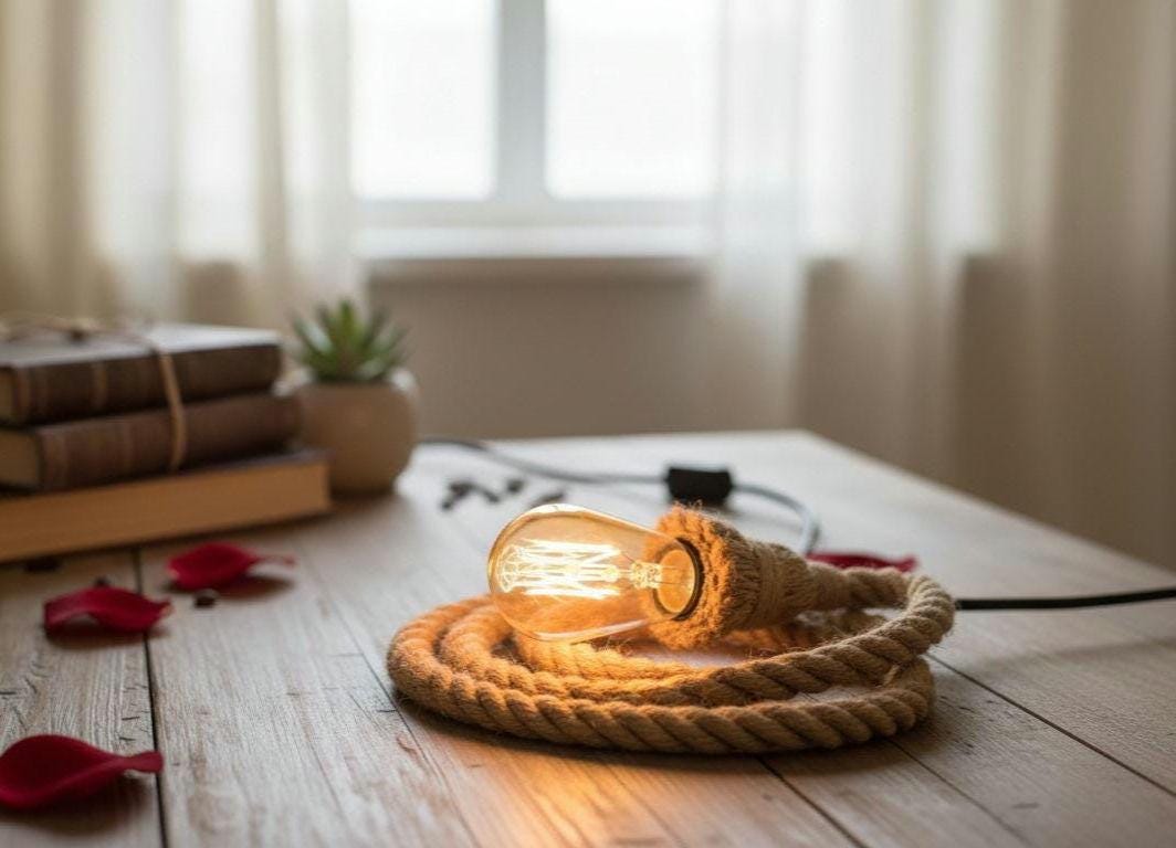 homeartparis - customizable DIY Rope Light Cord, Custom Length Lighting Cable, Rustic Lamp for Creative Projects, Industrial Decor Supply