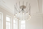 homeartparis - Elegant Spider Chandelier (Custom 6-40+ Lights), Modern Dining Room Lighting, High Ceiling Multi Pendant Fixture