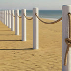 Customizable Wood and Rope Garden Fence for Beach House and Villa Homeartparis production