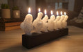 Mini Statue Candles Gilded Greek Bust Black Wood Base Homeartparis production Set of 7