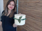 custom Large Coffee Bean Decorated Cylinder Pillar Candle 3.5kg Homeartparis production