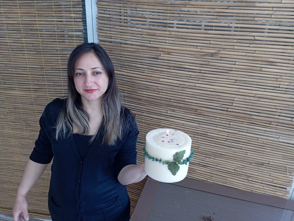 custom Large Coffee Bean Decorated Cylinder Pillar Candle 3.5kg Homeartparis production