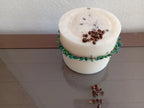 custom Large Coffee Bean Decorated Cylinder Pillar Candle 3.5kg Homeartparis production