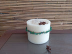 custom Large Coffee Bean Decorated Cylinder Pillar Candle 3.5kg Homeartparis production