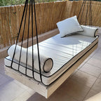 porch swing bed - Hanging Daybed Poolside Hanging Lounger Modern Backless Swing Homeartparis production