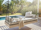 porch swing bed - Hanging Daybed Poolside Hanging Lounger Modern Backless Swing Homeartparis production