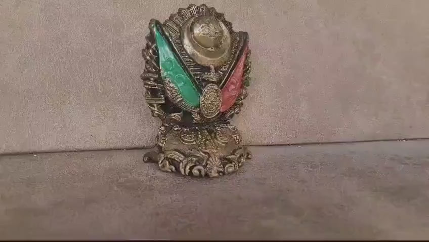The Ottoman Empire Coat of Arms Marble Statue,  historical collectible gifts, black