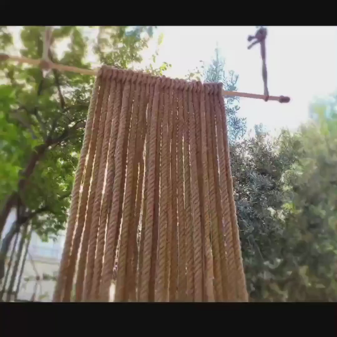 rope Curtain Rustic Room Divider Natural Jute Wall Hanging Homeartparis production