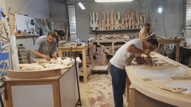 Masterpiece Hand-Carved Solid Chestnut Grand Entrance Gate - 4.5 Meters Wide Luxury Exterior Door - Homeartparis production