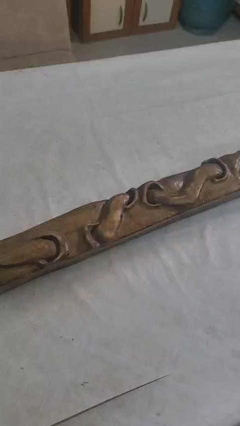 The Eternal Loop: Mythological Hand-Carved Snake Masterpiece (75 cm) - Homeartparis production