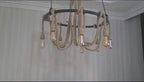 Large Wagon Wheel Rope Chandelier, 8-Arm Rustic Lamp, Farmhouse Pendant Lighting, Living Room & Dining Table Light