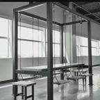 By Homeartparis 8person Swing Table  Set - 1.3 Ton Capacity Heavy-Duty Metal Frame Commercial Furniture by home art paris