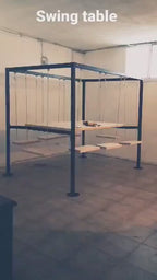 Homeartparis Swing Table porch garden Dining Set - 1.3 Ton Capacity Heavy-Duty Metal Frame Commercial Furniture by home art paris