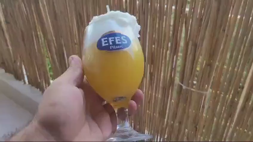 homeartparis Real Glass Beer Mug Candle | Foamy Scented Beer Candle | Unique Handmade Home Decor