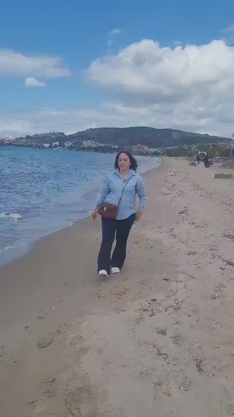 Brown Soft Plush Shoulder Bag - Handmade Designer Crossbody by Seval Özsoy - Luxury Cozy Faux Fur Purse with Gold Chain - Unique Gift