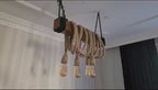 THE Wood Chandelier, Industrial Beam Light, 4-Rope Arm Fixture, Farmhouse Kitchen & Bar Lighting (Kopya)