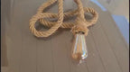 Home Art Paris - Single Rope Pendant Light, Custom Length Cord, Rustic DIY Lighting Kit, Jute Rope Lamp, Industrial Edison Bulb Fixture