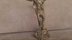 Homeartparis production Anatolian Warrior Statue efe , Handmade Turkish History Decor, Antique Gold Marble Dust Figurine, Office Accessory, Collectible Gift