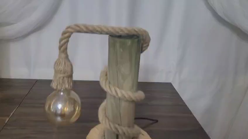 Vintage Table Lamp Crafted from 100-Year-Old Historic Telegraph Pole - Homeartparis production