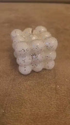 homeartparis Set of 3 Shining Gilded Bubble Candles Aesthetic Cube Candle Pack Homeartparis production