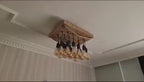 Wood Chandelier, Stairwell Lighting Fixture, 12-Light Rustic Lamp, High Ceiling & Kitchen Island Pendant chandelier