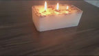 Custom Large 3 Wick Coffee Scented Candle Farmhouse Table Centerpiece Homeartparis production