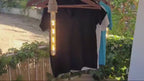 Industrial Rope Clothes Rack with 2 Lights Ceiling Hanging Garment Rack Homeartparis production