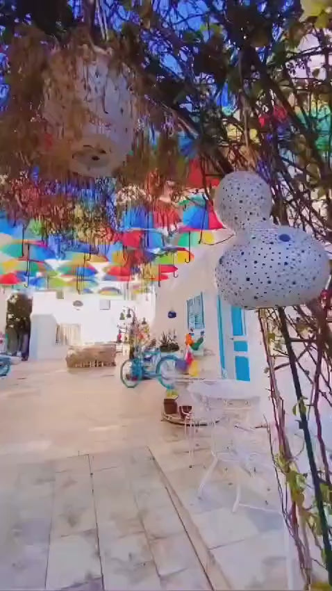 The Rainbow Umbrella Decoration Colorful Hanging Street Festival Decor Homeartparis production
