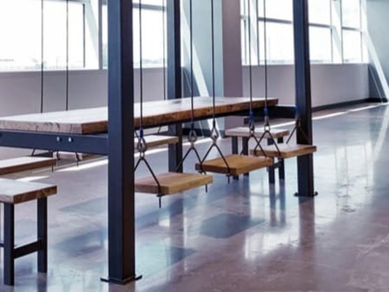 By Homeartparis 8person Swing Table  Set - 1.3 Ton Capacity Heavy-Duty Metal Frame Commercial Furniture by home art paris