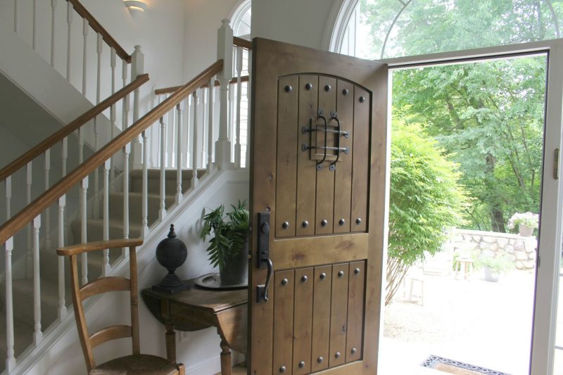 Vintage Handcrafted Solid Wood Barn Door - Rustic Speakeasy Style Sliding Door - Homeartparis production
