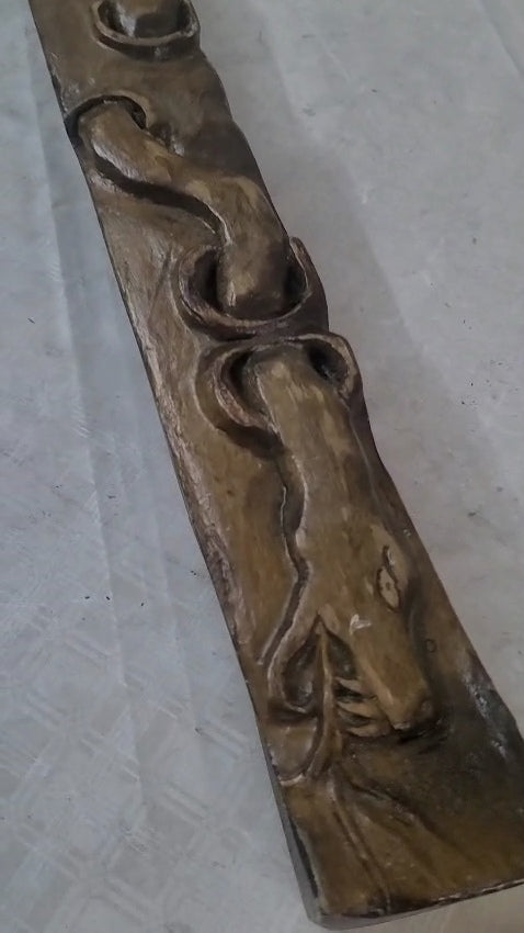 The Eternal Loop: Mythological Hand-Carved Snake Masterpiece (75 cm) - Homeartparis production
