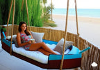 Homeartparis Unique Boat-Shaped Swing Sofa Bed - Handcrafted Nautical Daybed