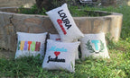Homeartparis Custom Punch Needle Name Pillow - Personalized Monogram Initial Cushion by Seval Özsoy - Unique Linen Decor Gift - Available as Cover or with Insert