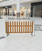 Freestanding Wood Picket Fence Panel, Portable Retail Store Barrier, Modular Event Booth Display, Customizable Pine Wood Fence Section by homeartparis