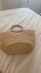 The Homeartparis Oversized Straw Tote Bag - Handmade Raffia Beach Bag by Seval Özsoy - Large Summer Vacation Bag with Bamboo-Look Handles - Chic Bohemian Gifts