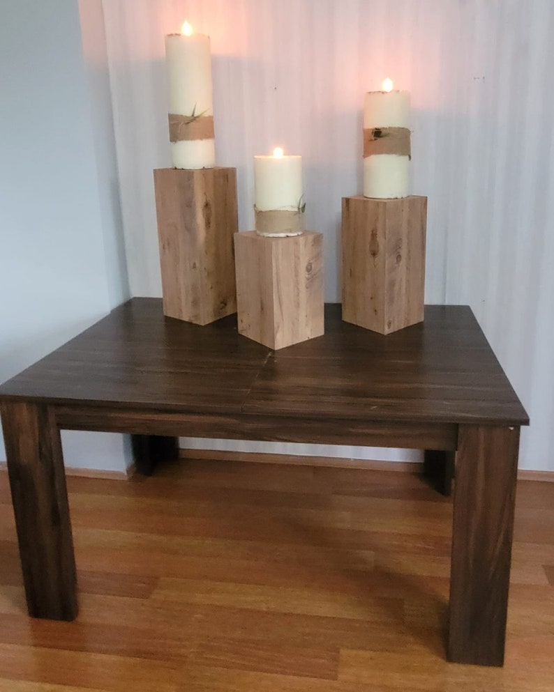 Large Tower Pillar Candle Set Rustic Mantle Decor Homeartparis production