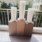 Set of 3 Majestic Tall Pillar Candles - Luxury Floor Candles - Homeartparis production