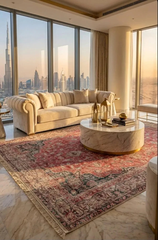 Exclusive Limited Edition Vintage Masterpiece Rug 200x300 cm - Hand-Finished Distressed Antique Style - Museum Quality Decorative Carpet - vintage Design Signature Collection