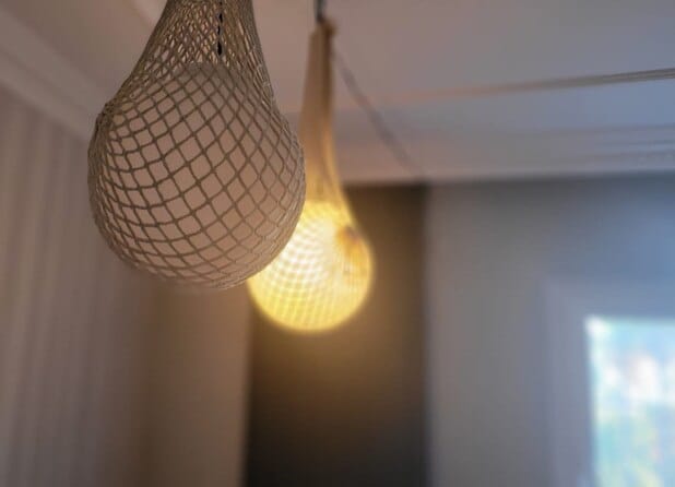 Jute Net Wrapped Globe Pendant Light Homeartparis production