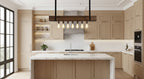 Wood Beam and Rope Chandelier 8-Light Industrial Pendant Homeartparis production