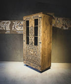 Hand-Carved & Wood-Burned Rustic Spruce Wood Cabinet - Homeartparis production
Important Note: Free Worldwide Shipping & Secure Delivery!