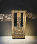 Hand-Carved & Wood-Burned Rustic Spruce Wood Cabinet - Homeartparis production
Important Note: Free Worldwide Shipping & Secure Delivery!