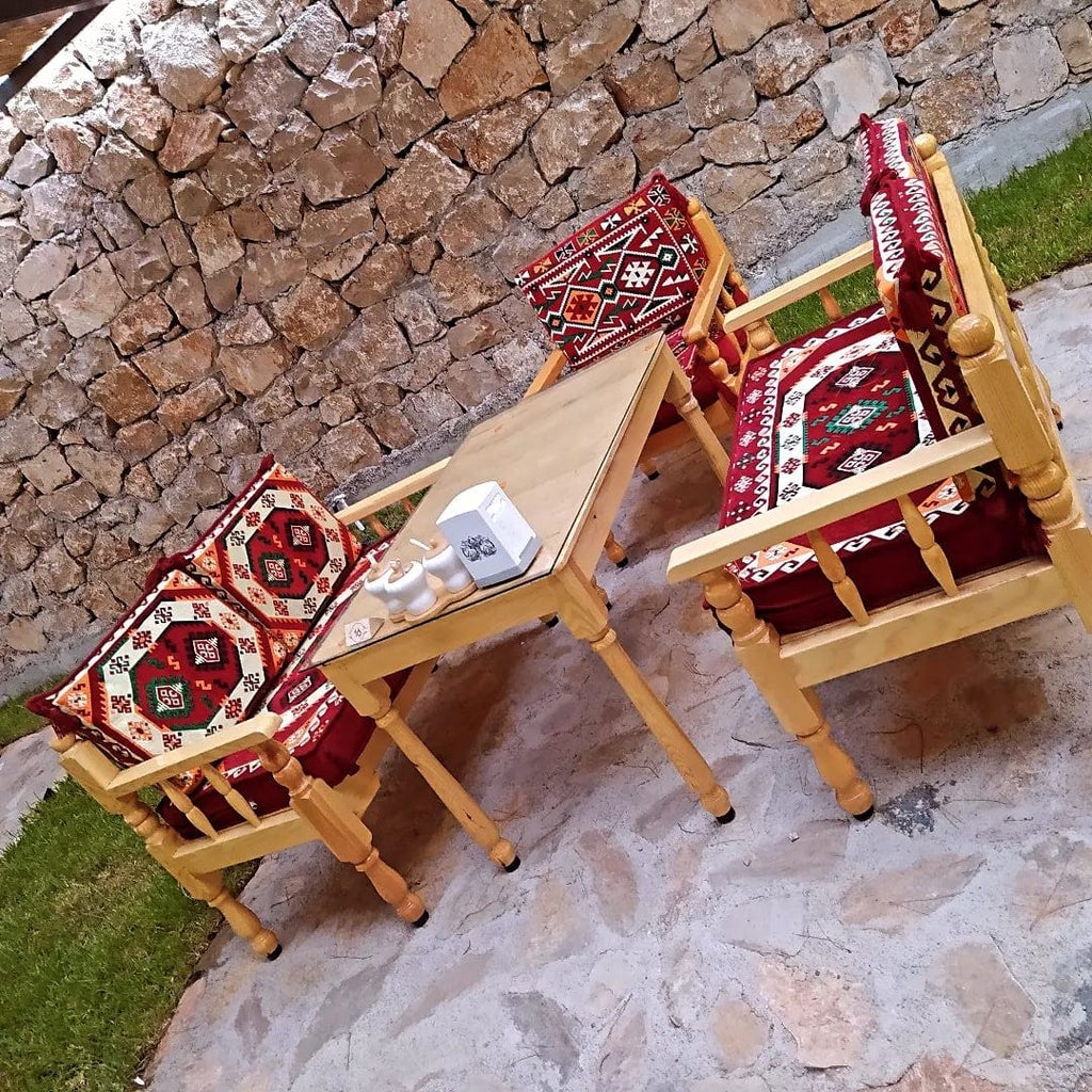 Rustic Authentic Wooden 2-Seater Sofa & Handmade Cushion - Homeartparis production
Important Note: Free Worldwide Shipping on All Orders!