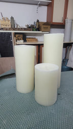Set of 3 Giant Pillar Candles - 3-Wick Scented Luxury Candles with Custom Wooden Crate - Homeartparis production
