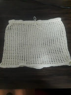Handmade Crochet Mesh Mini Skirt - Boho Beach Cover Up Sarong - Festival Style Hollow Out Summer Skirt - Home Art Paris