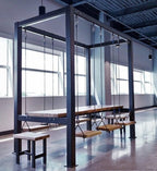 By Homeartparis 8person Swing Table  Set - 1.3 Ton Capacity Heavy-Duty Metal Frame Commercial Furniture by home art paris