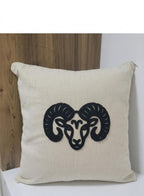 Zodiac Sign Punch Needle Pillow Case – Custom Name Linen Cushion Cover – Unique Astrology Gift