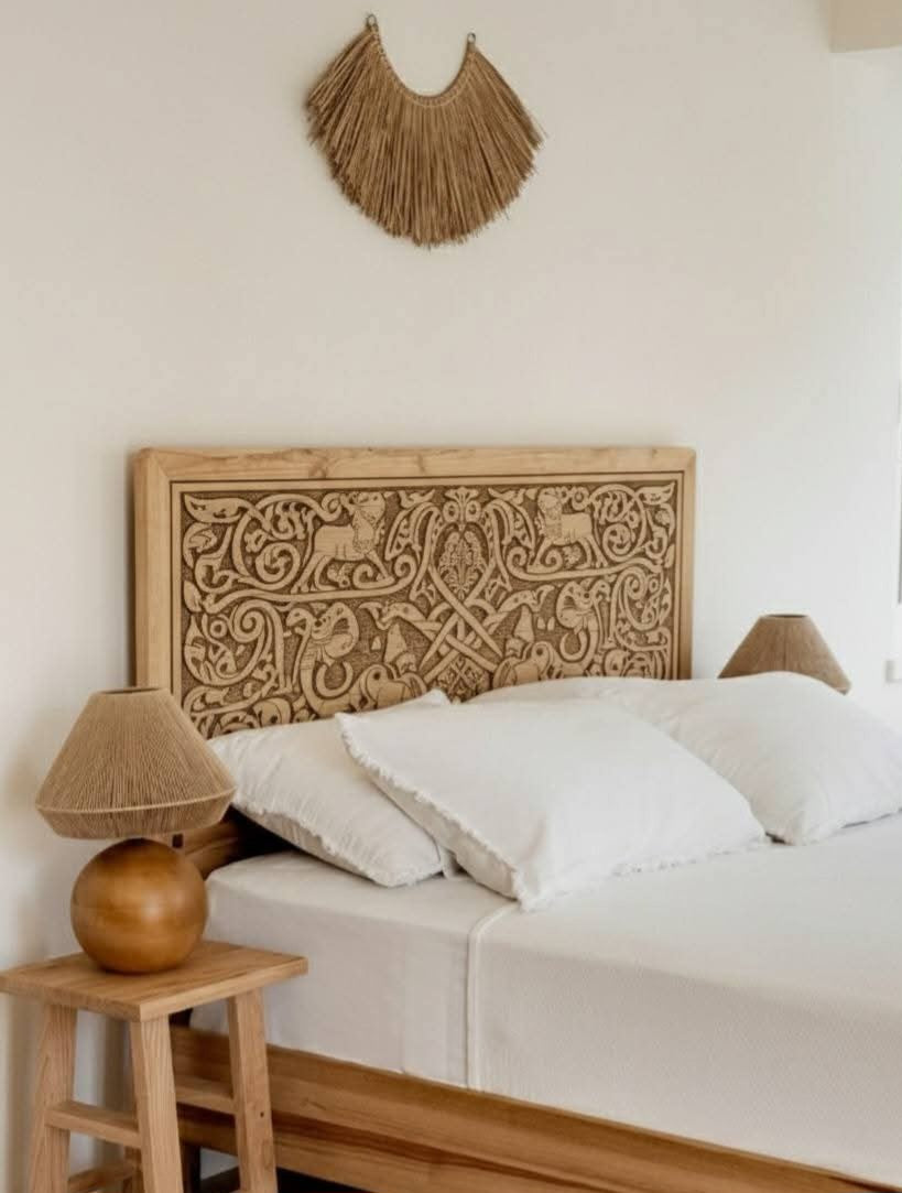Handmade Hand-Carved Solid Spruce Bed Frame & Headboard - Homeartparis production
First-Class Craftsmanship & Premium Solid Wood