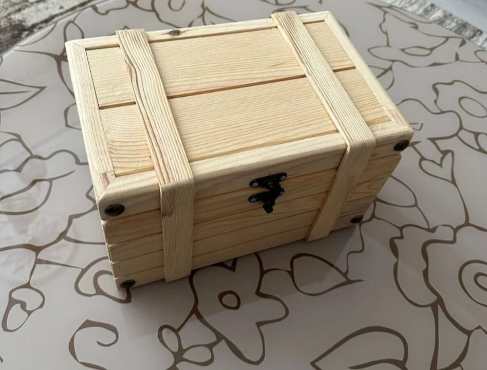 Solid Wood Coffee Table Chest, Handmade Storage Trunk Table, Rustic Pine Wood Chest, 2 Sizes, Multipurpose Living Room Furniture by homeartparis